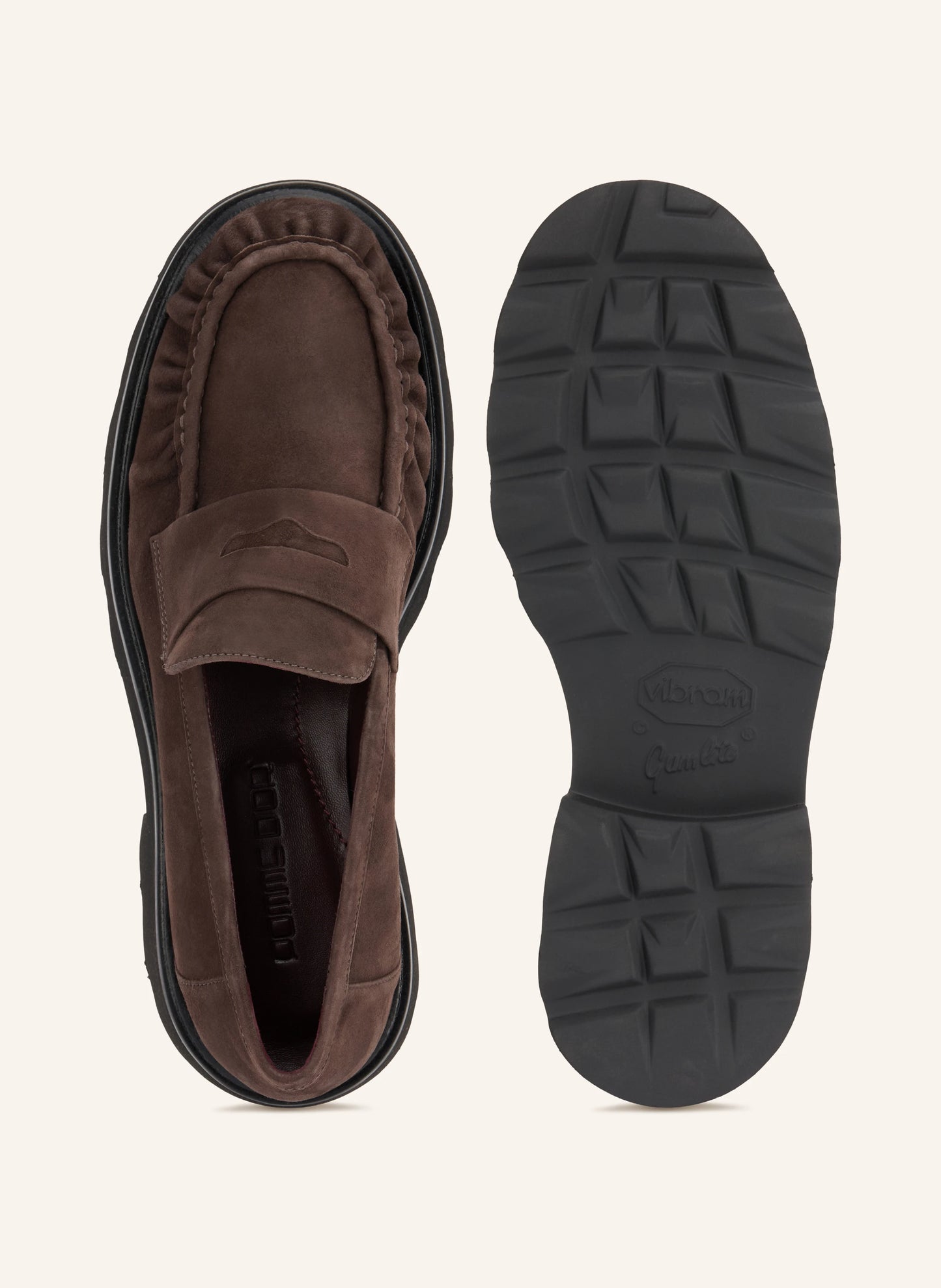 POMME D’OR brown suede loafers