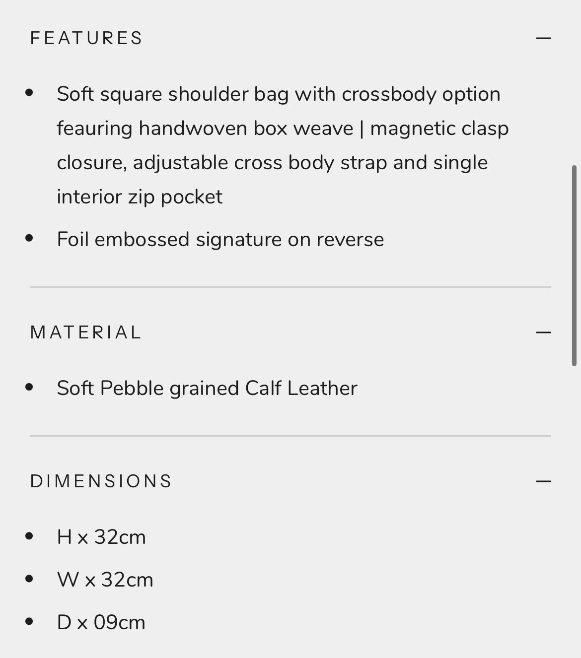 Alēo soft pebble leather square shoulder bag