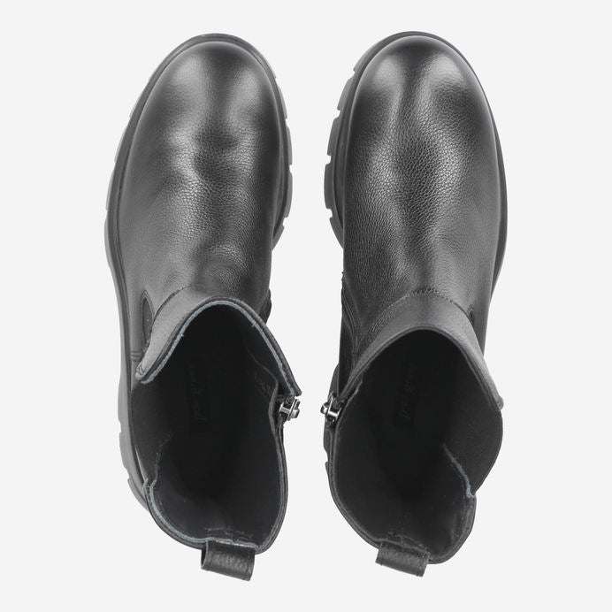 Paul Green black leather ankle boots