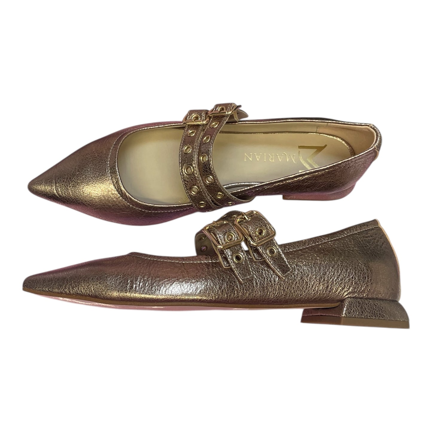 Marian bronze leather Mary Jane shoes