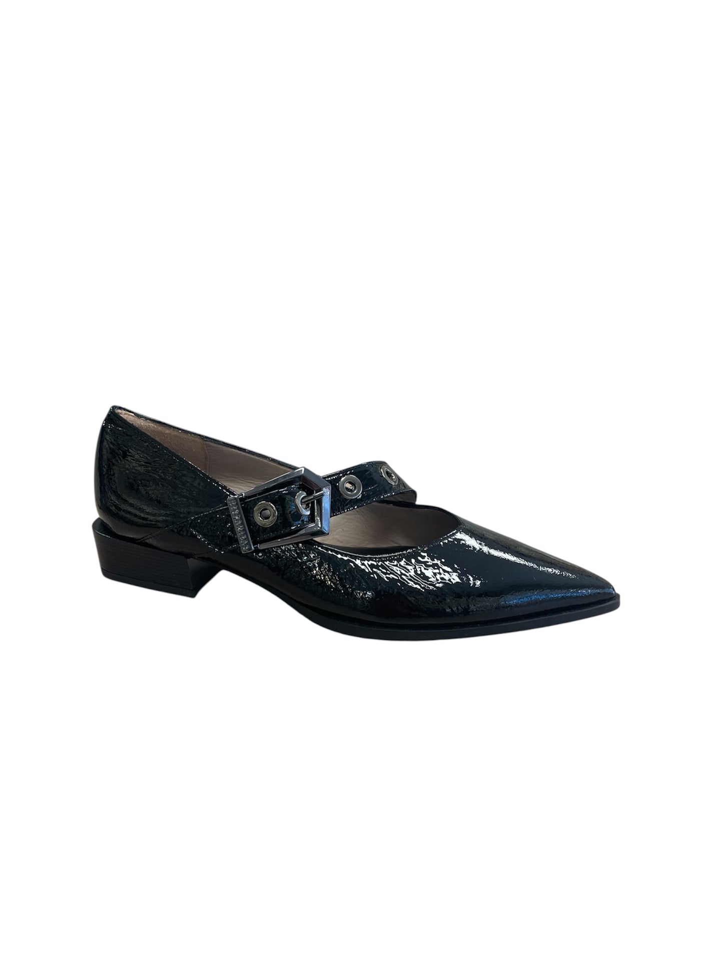 Hispanitas black patent leather ballerinas