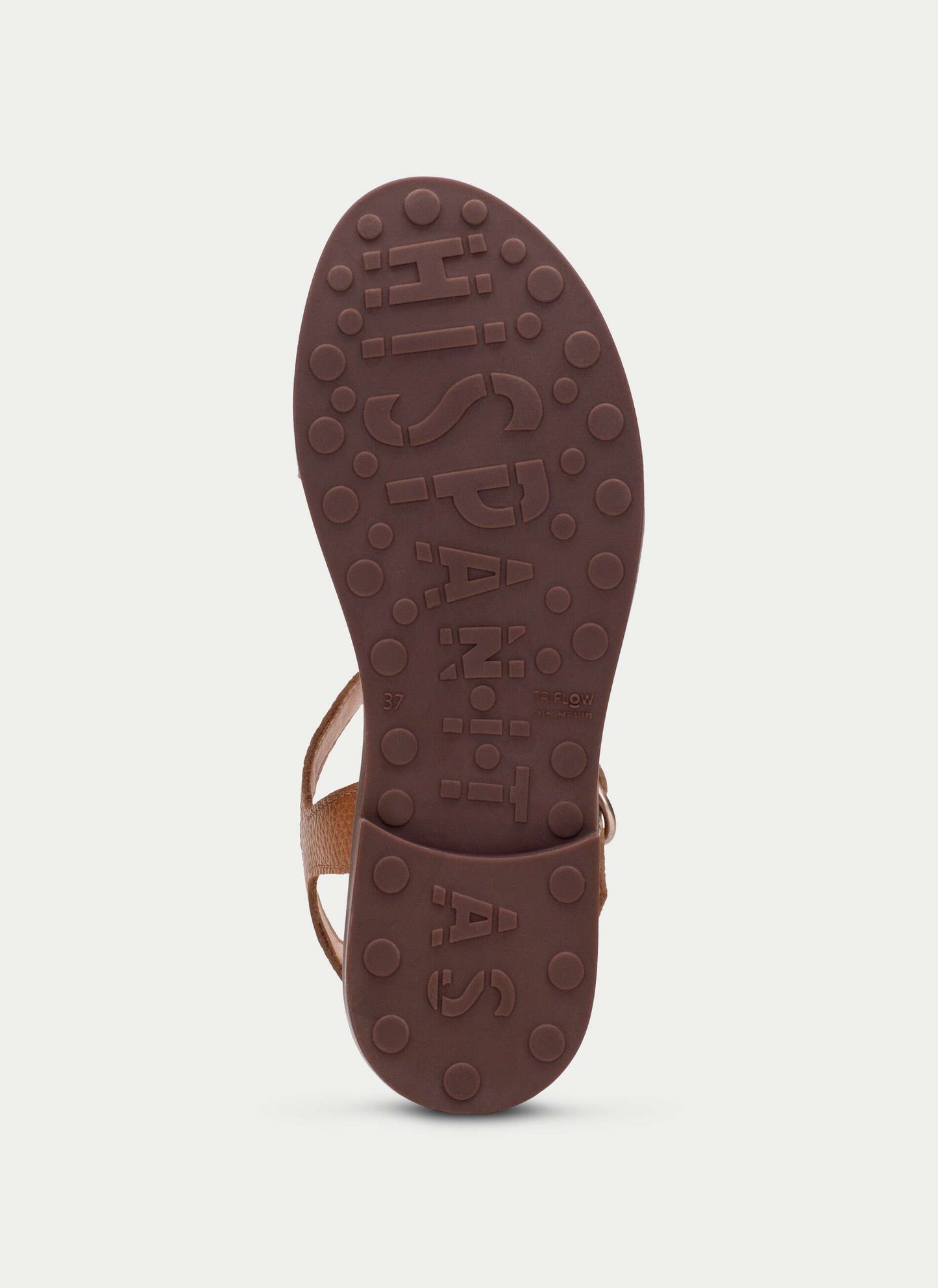 Hispanitas tan leather sandal with infinity embellishment