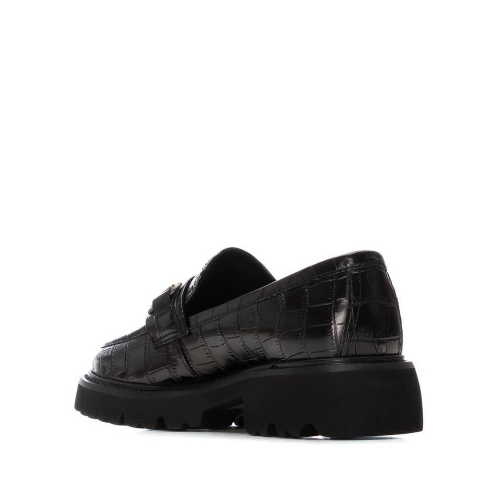 Carmela black leather moccasins