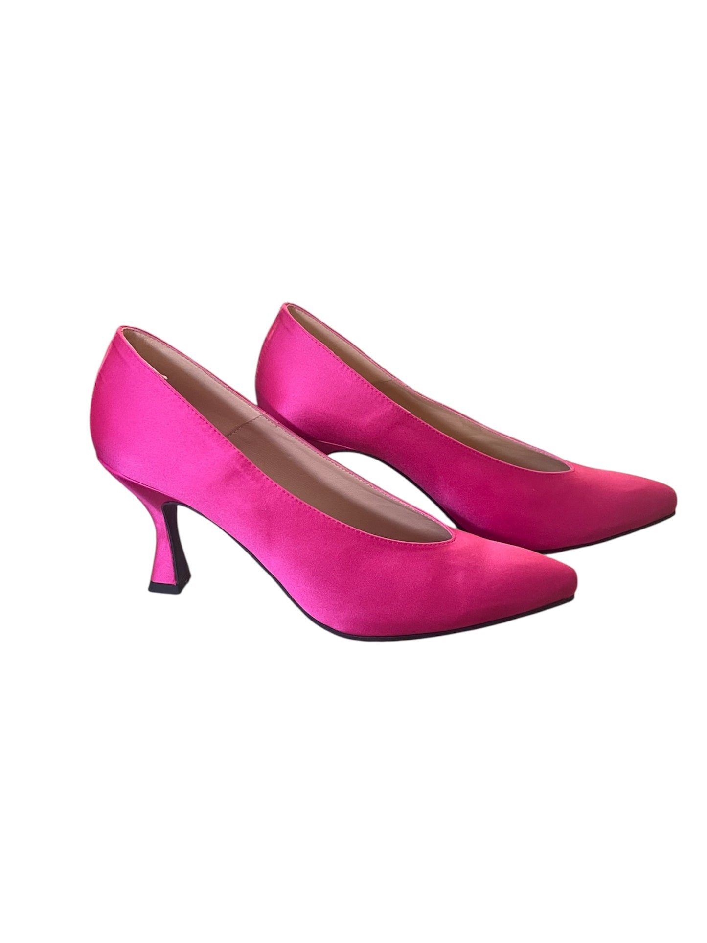 Marian pink satin shoes