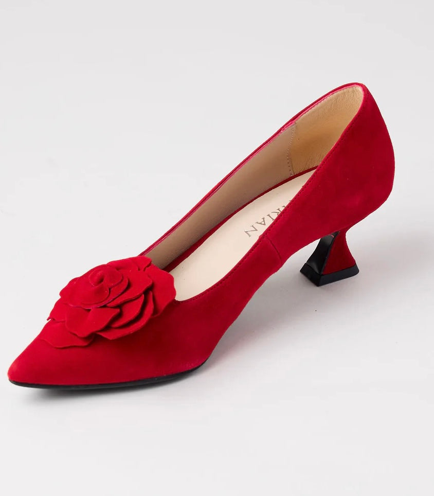 Marian red suede shoes