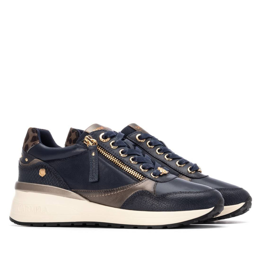 Carmela navy leather sneakers