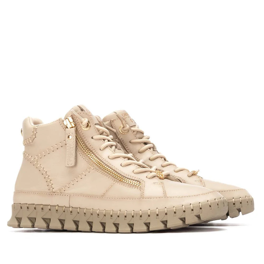 Carmela cream soft leather ankle boot