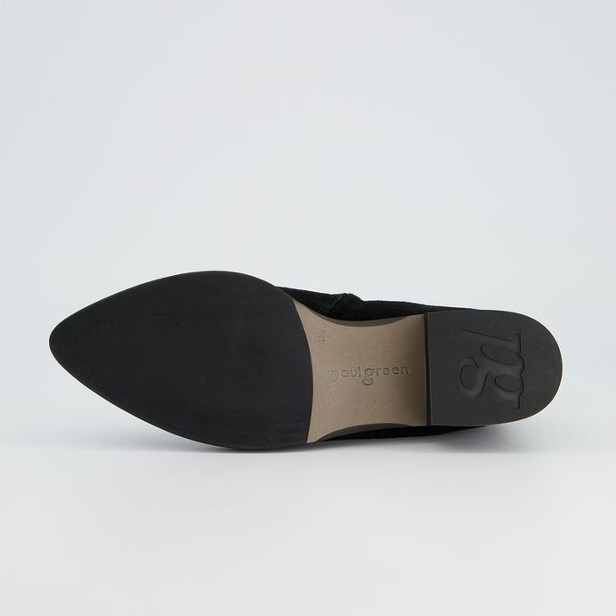 Paul Green black suede Chelsea ankle boot