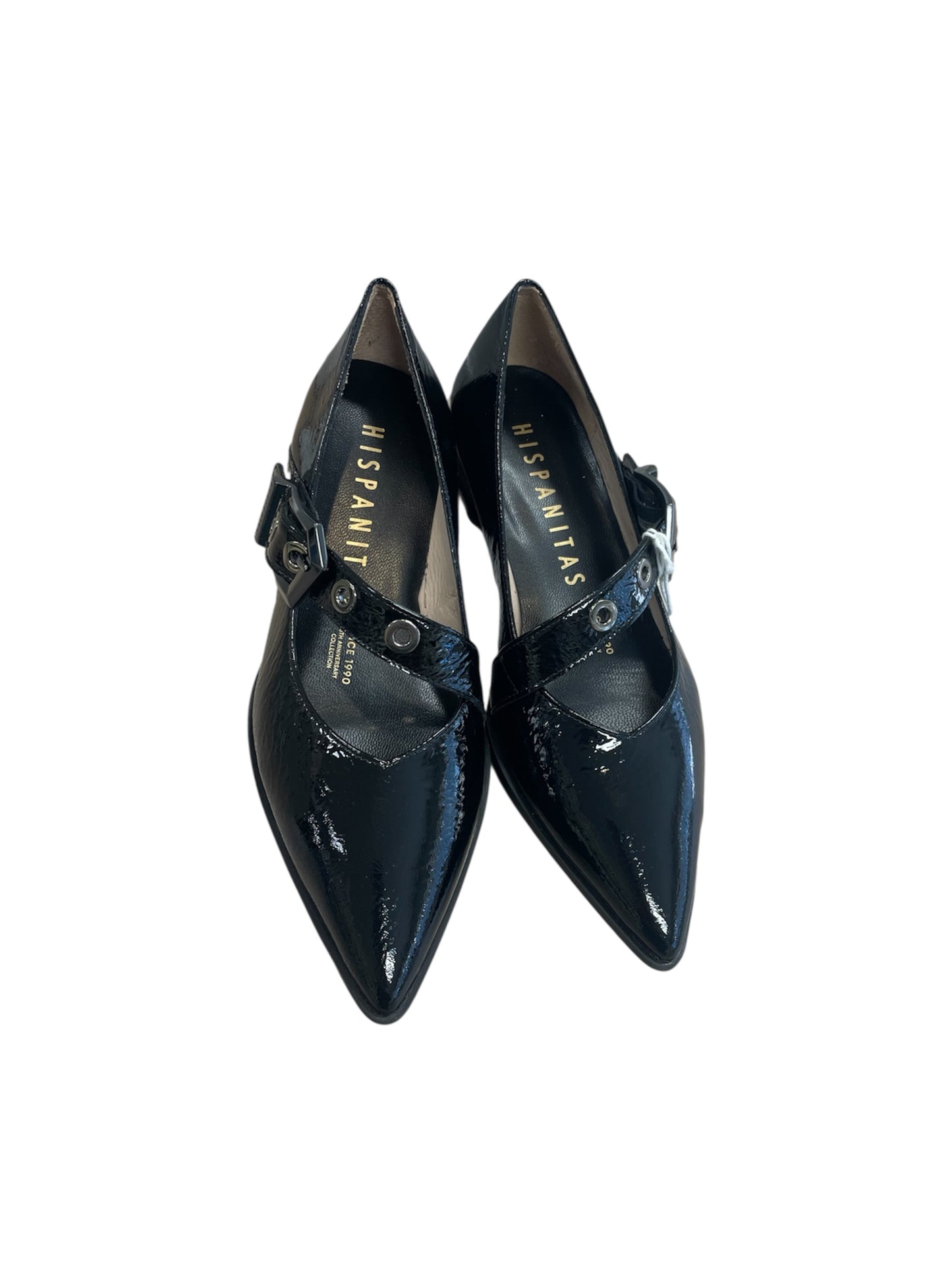 Hispanitas black patent leather ballerinas