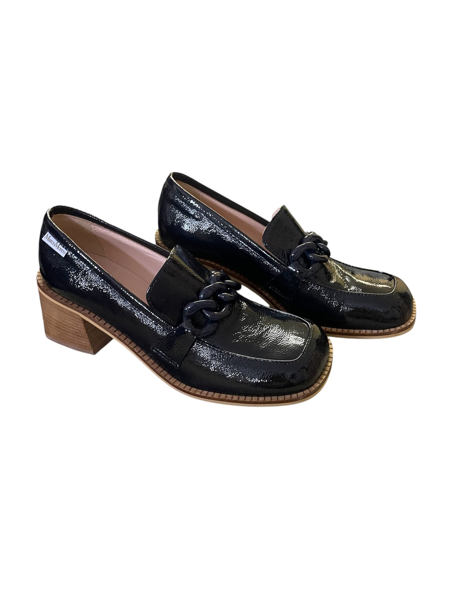 Marco moreo navy patent leather loafers
