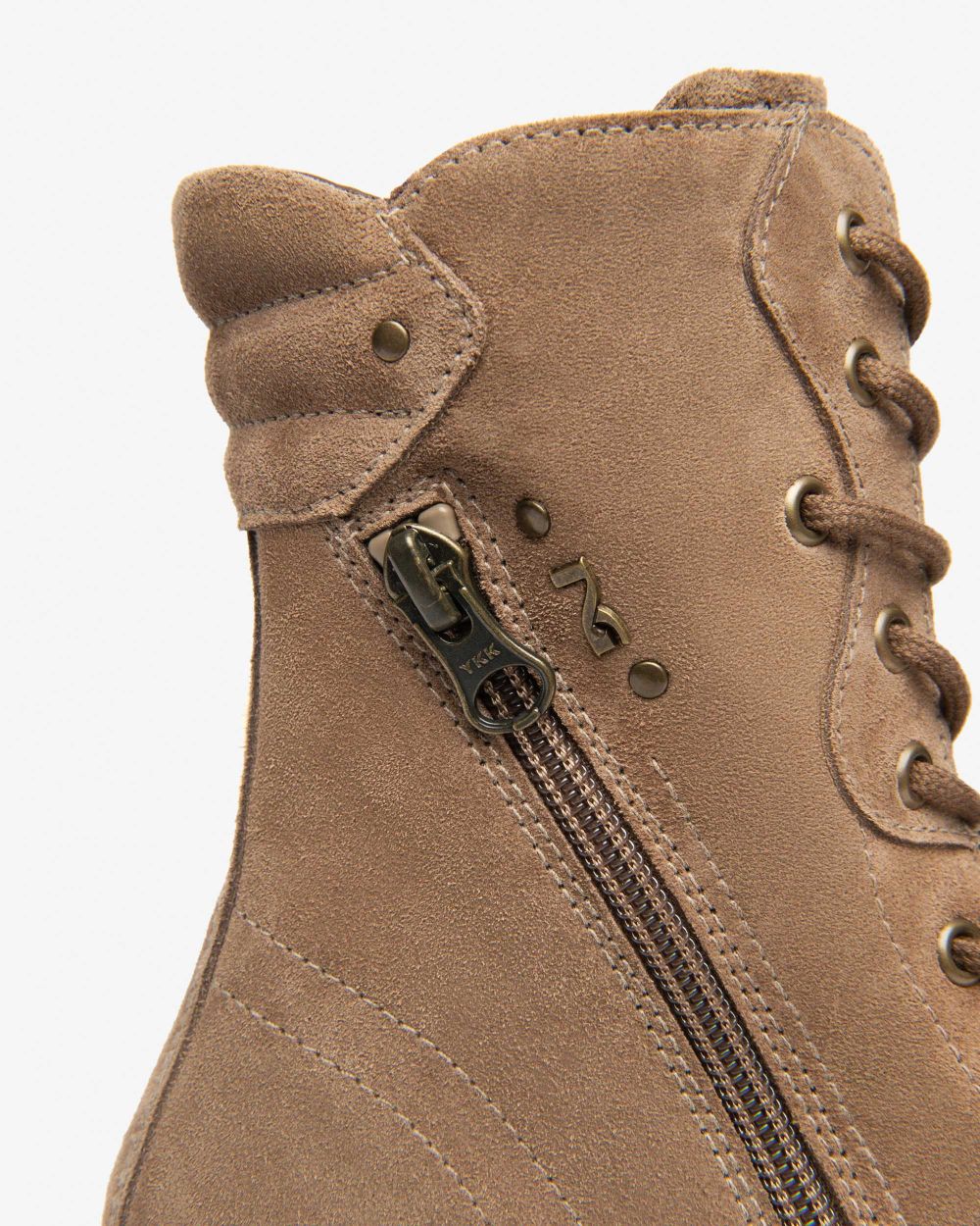 NeroGiardini tan suede combat boots