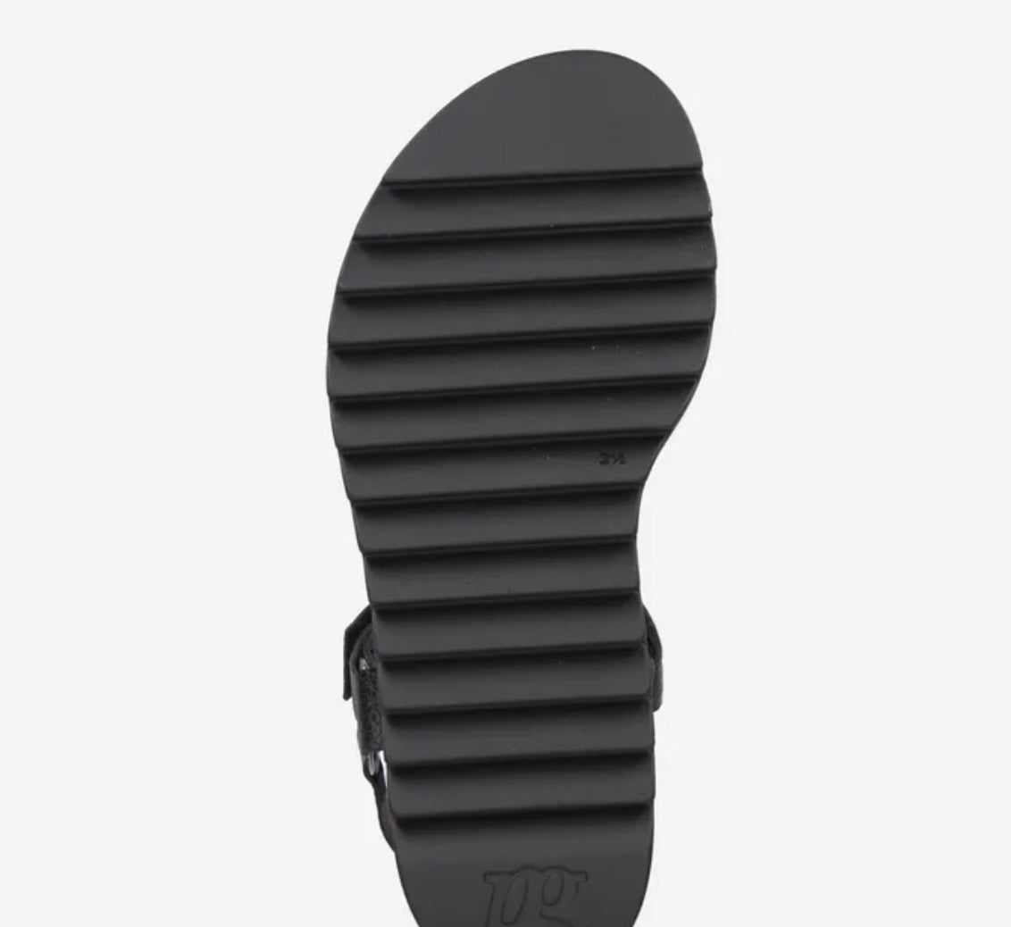 Paul Green super soft black leather sandals
