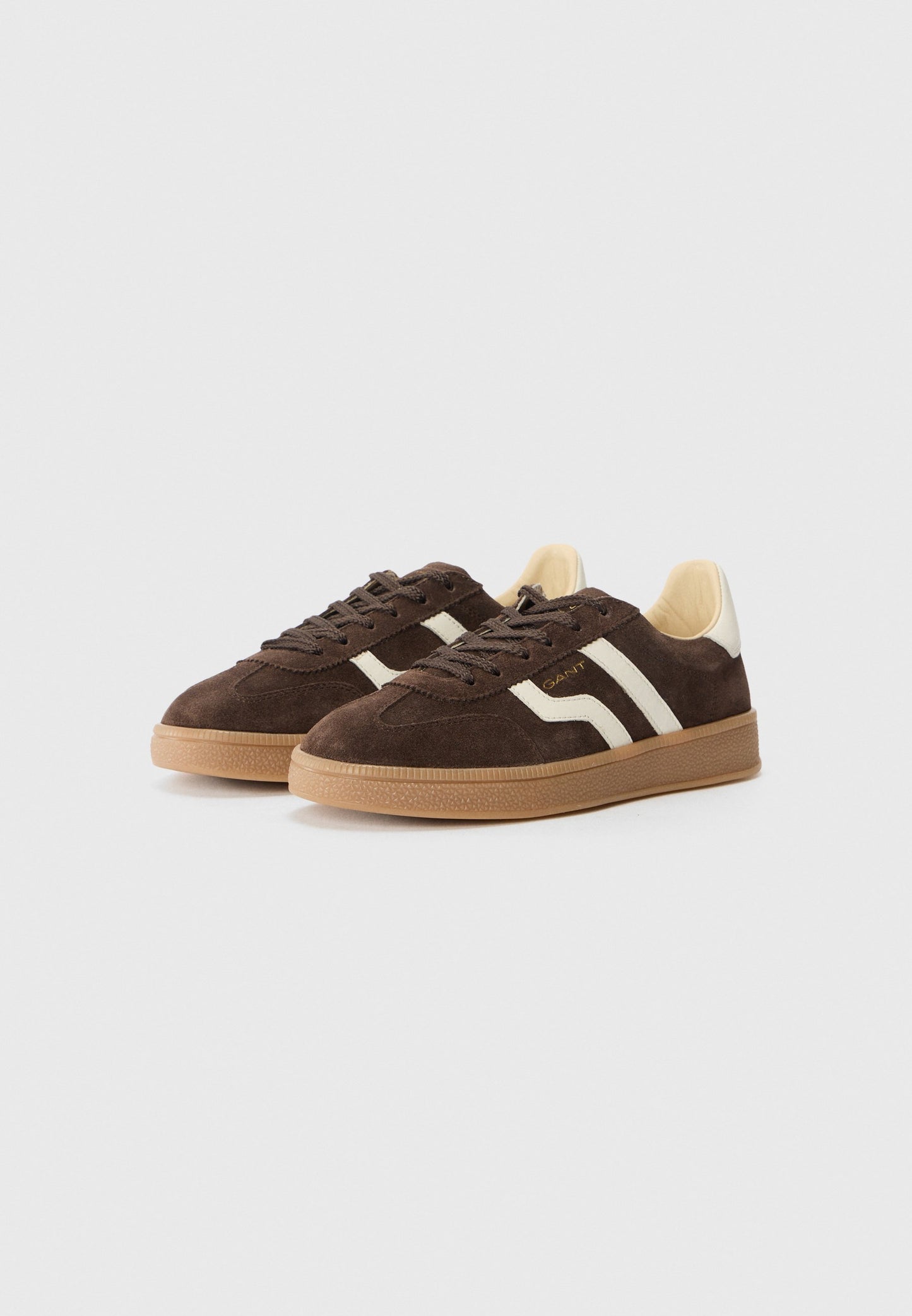 Gant chocolate and cream suede sneakers