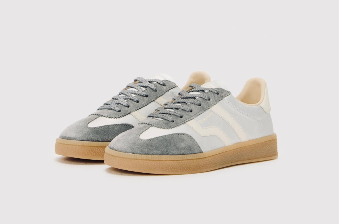 Gant silver grey retro leather sneakers