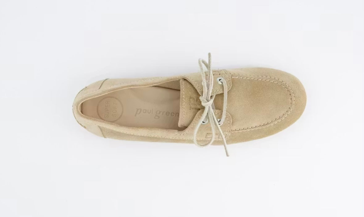 Paul Green suede beige deck shoes