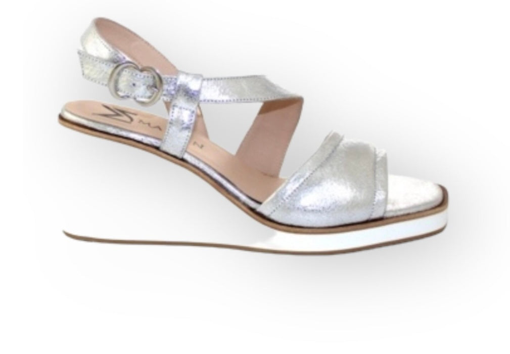 Marian silver wedge sandals