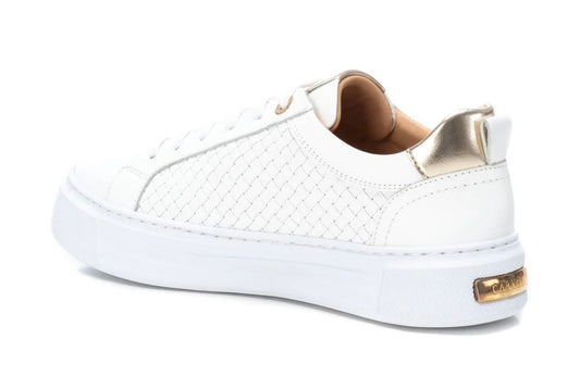 Carmela white leather platform sole sneaker