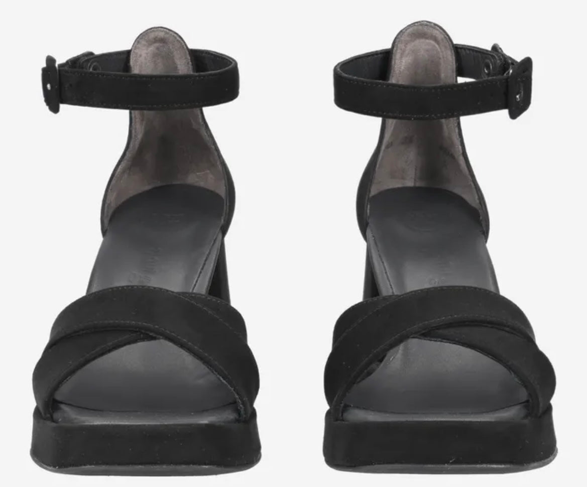 Paul Green black suede sandals