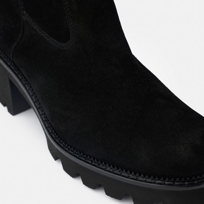 Paul Green black suede ankle boots