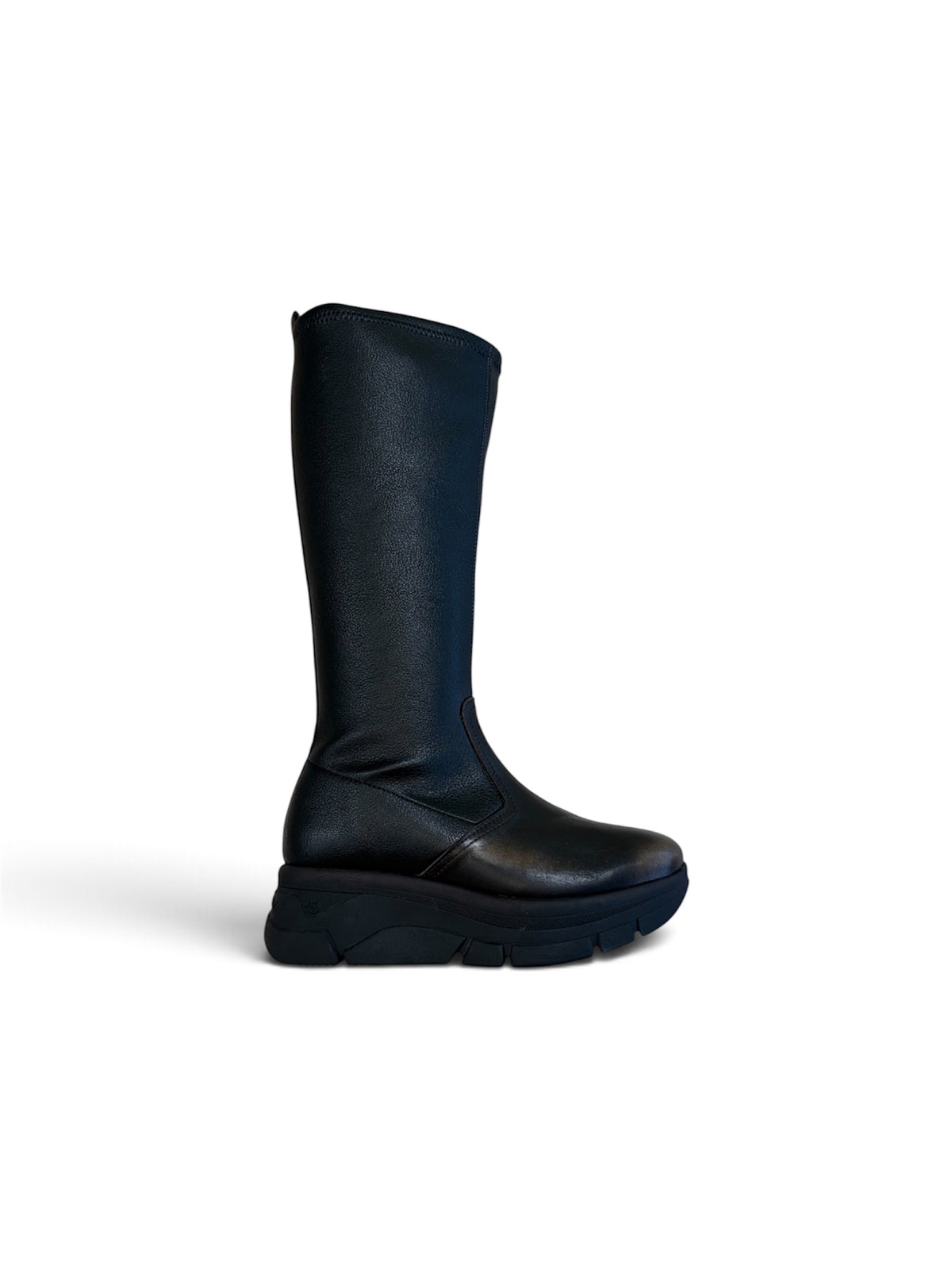 Jose Saenz Black Leather Knee-High Boots