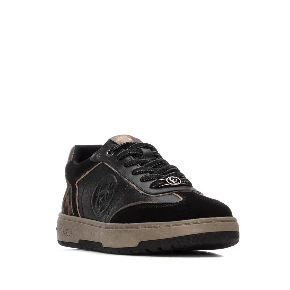 Carmela black suede and leather sneakers