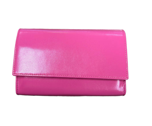 Marian pink leather clutch