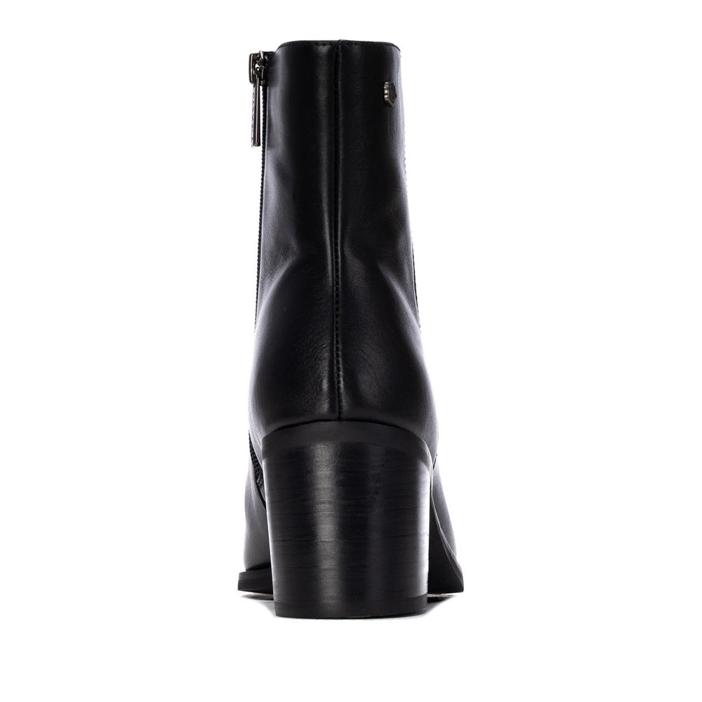Carmela black leather ankle boots