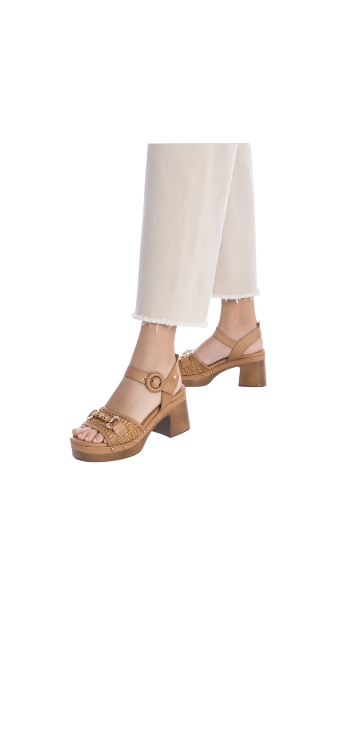 Carmela tan platform sandal