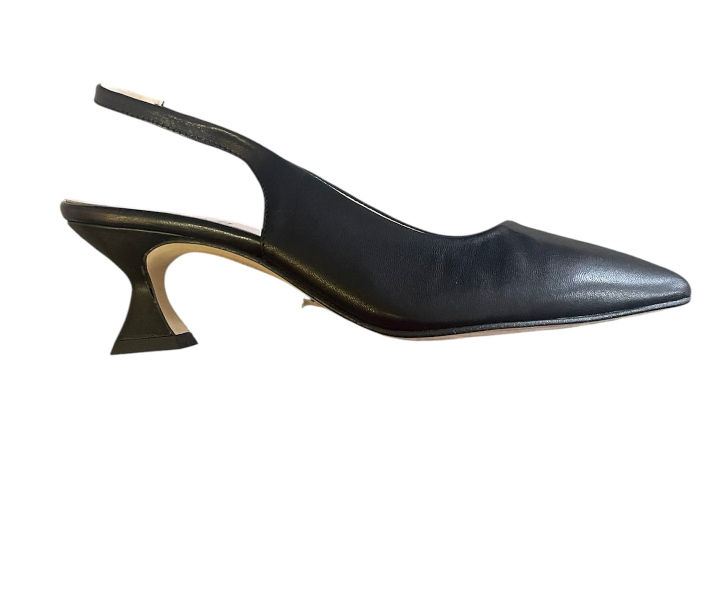 Marian black leather slingbacks
