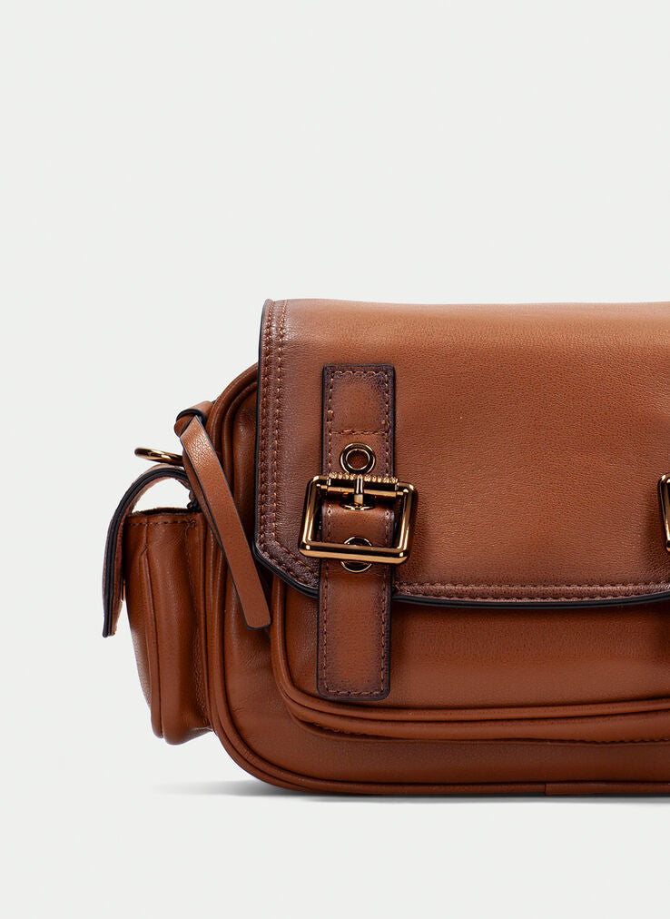 Hispanitas tan leather shoulder bag