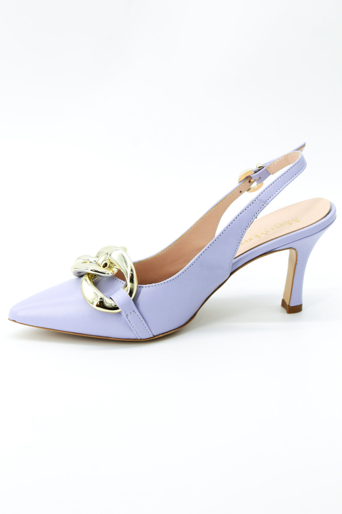 Marco Moreo lavender leather slingbacks