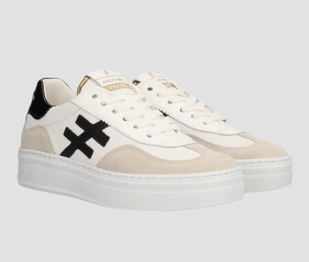 ANOTHER TREND black and white platform sneaker