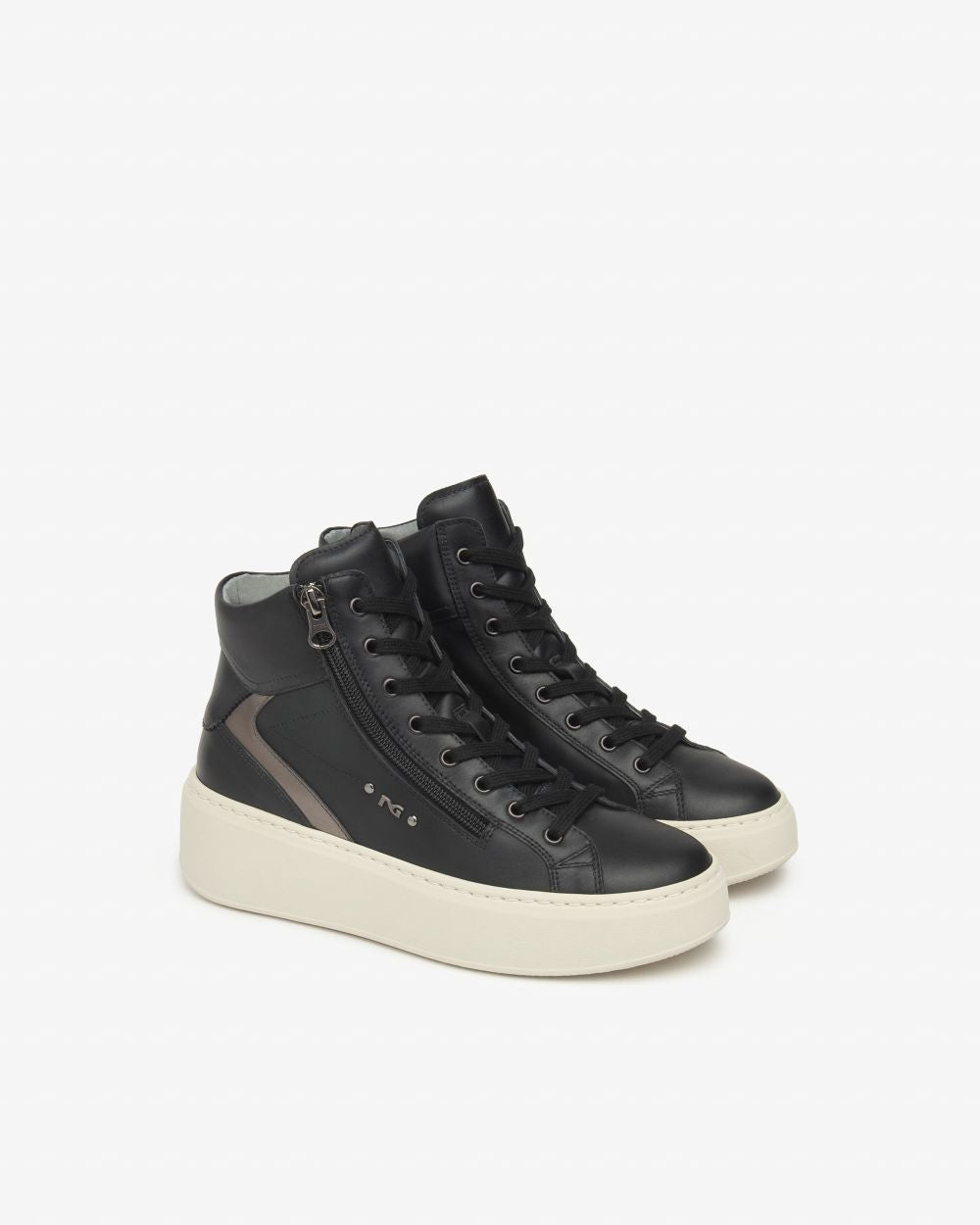 NeroGiardini black leather sneakers