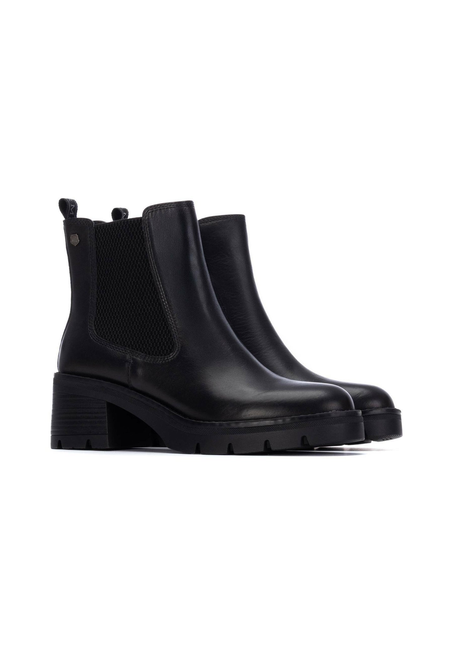 Carmela black leather Chelsea ankle boots