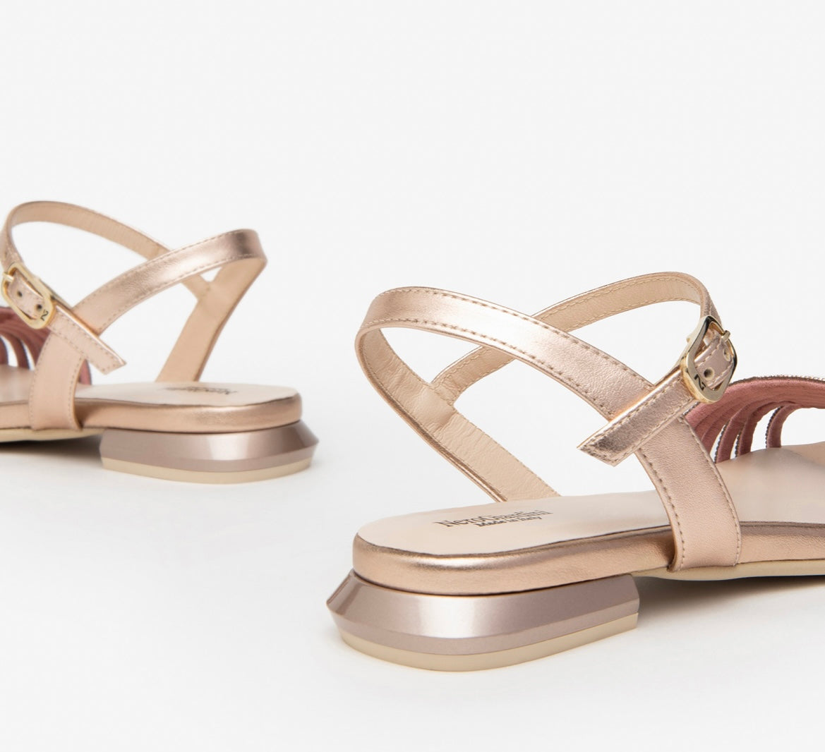 Nerogiardini rose gold sandals