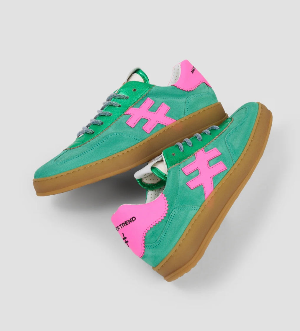 ANOTHER TREND green and pink sneaker