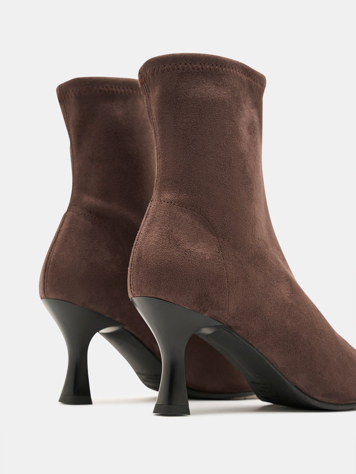 Miss Elastic brown suede ankle boots