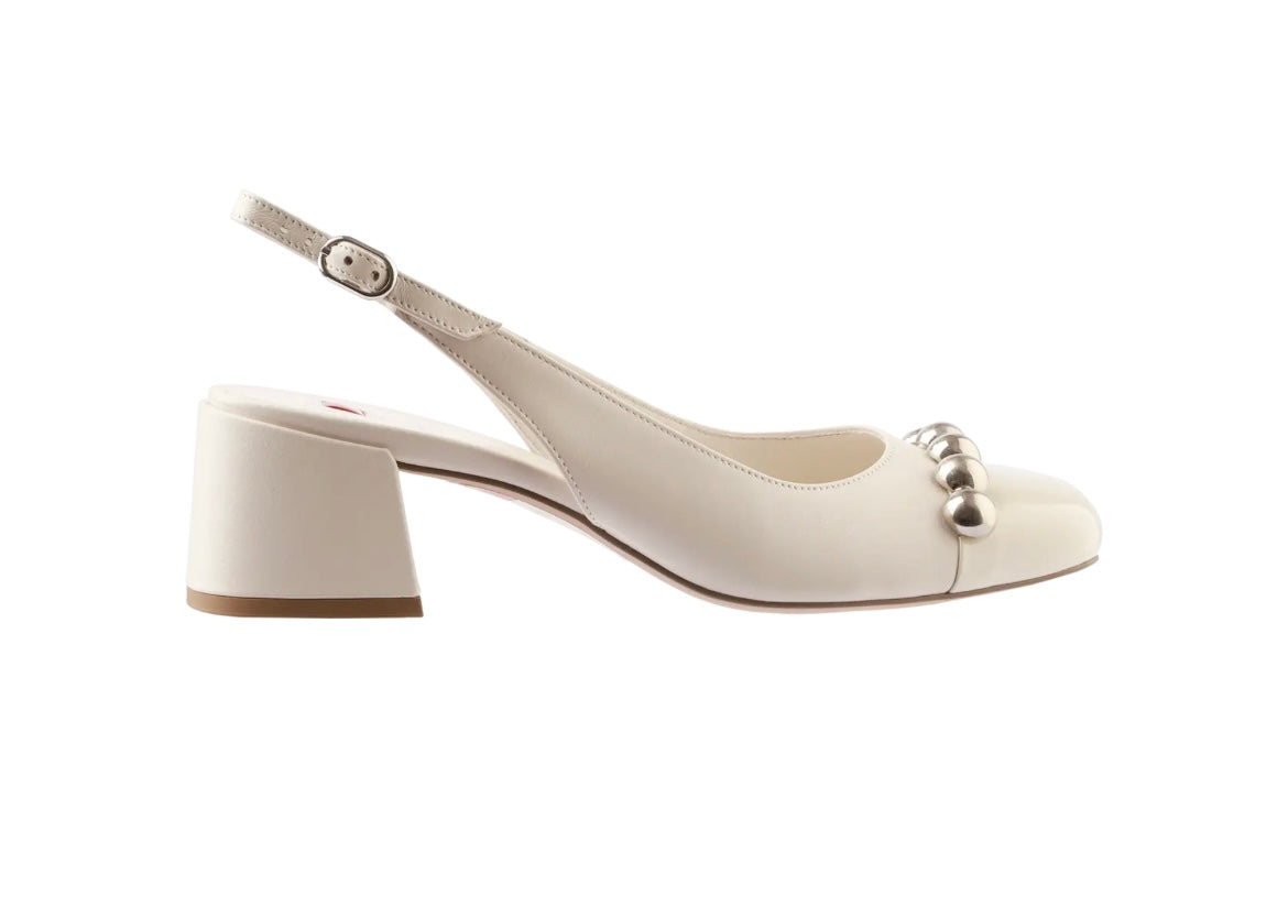 Hōgl cream leather slingback