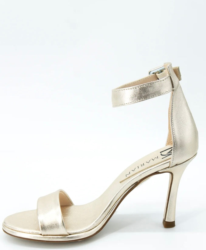Marian gold leather high heel sandals