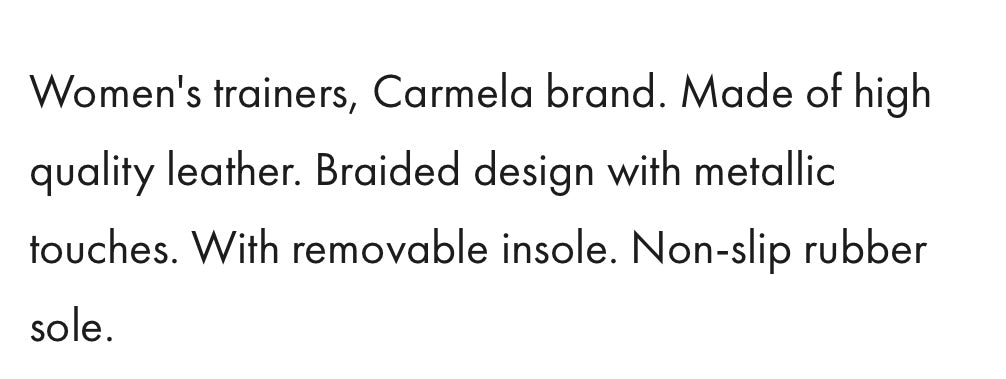 Carmela white and metallic leather sneakers