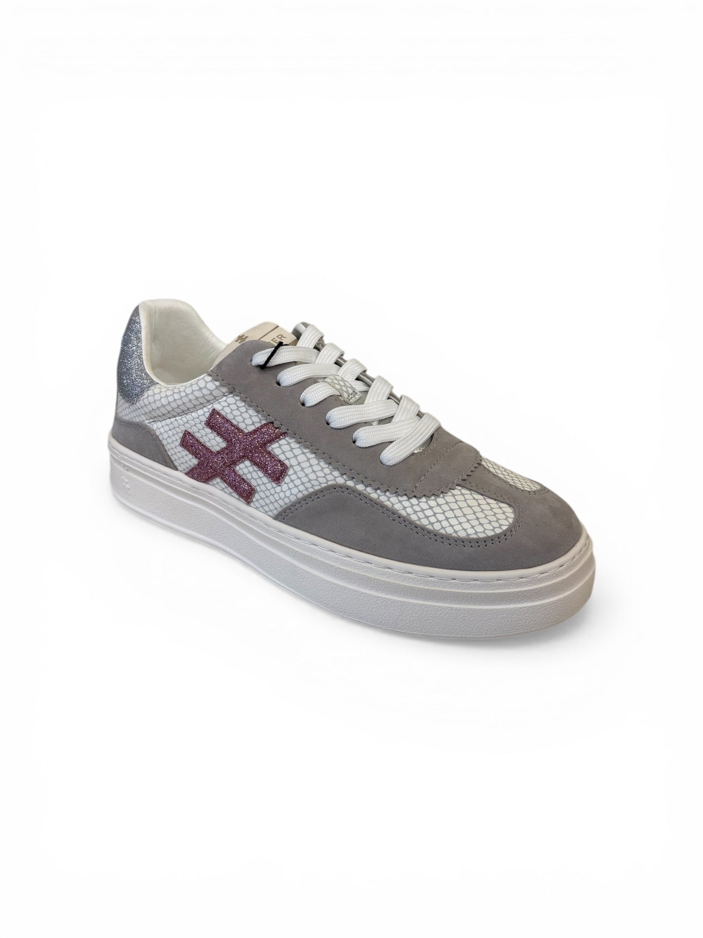 ANOTHER TREND grey suede platform sneaker