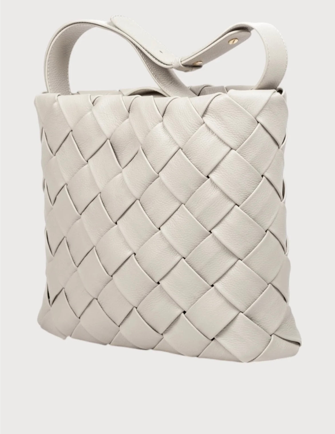 Alēo soft pebble leather square shoulder bag