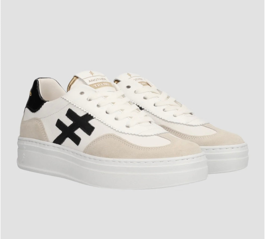 ANOTHER TREND black and white platform sneaker