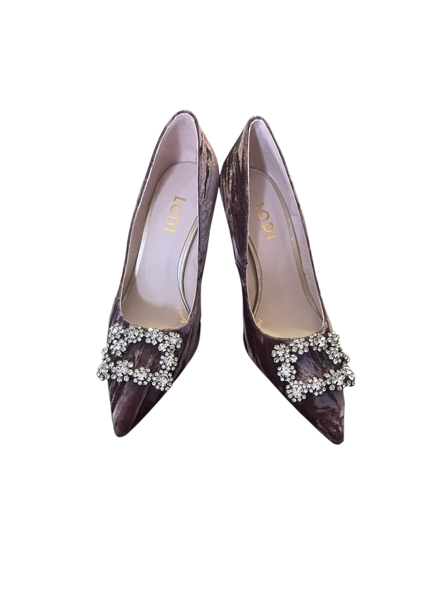 Lodi purple velvet shoes