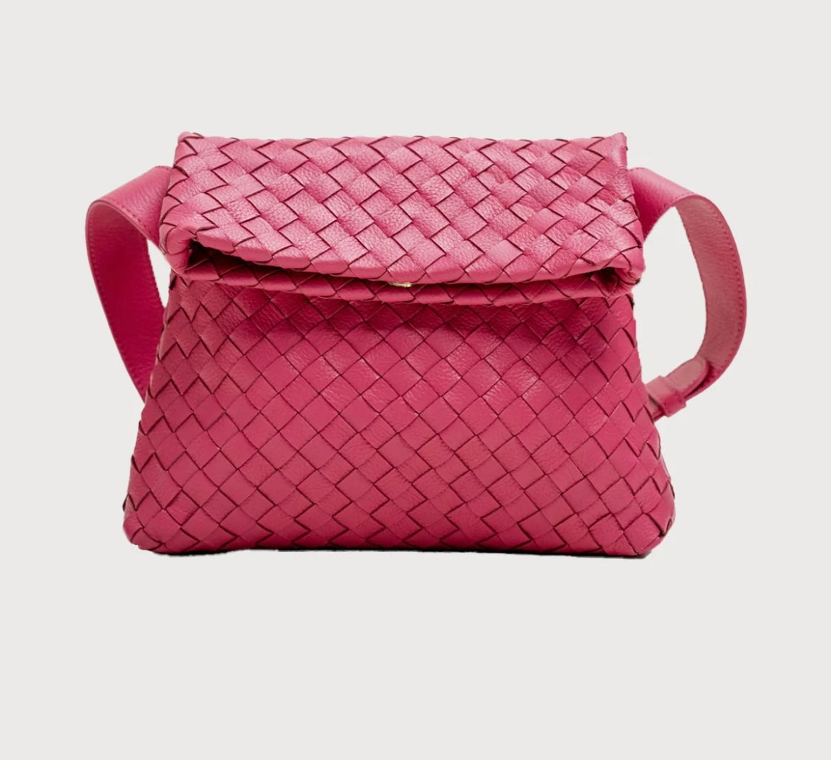 Alēo cherry pink leather crossbody handbag