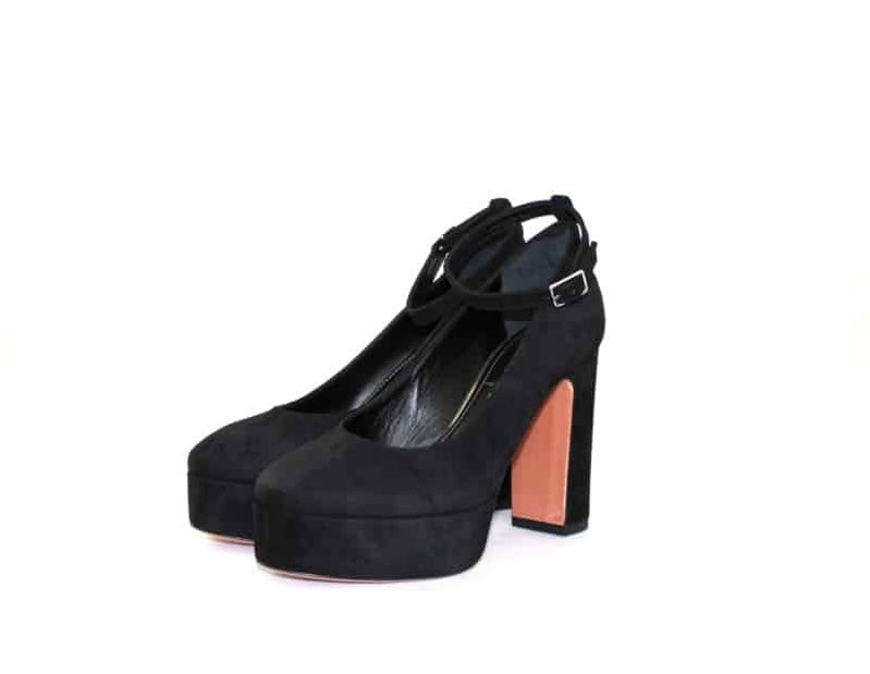 Oxitaly black suede platform shoes