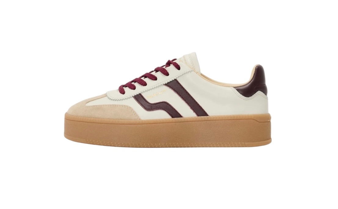 Gant wine/ivory platform retro sneaker