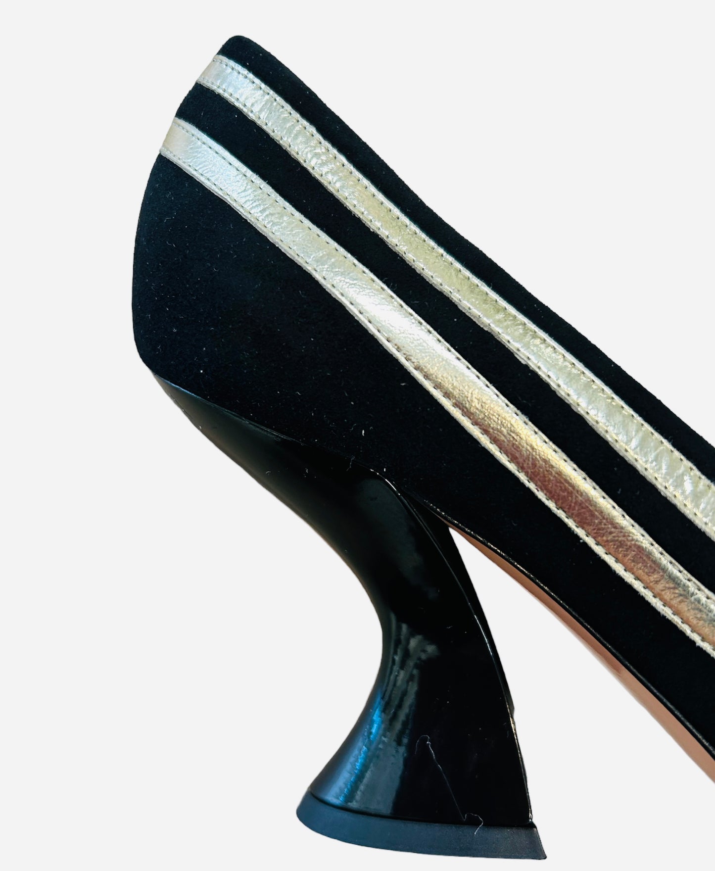 Oxitaly black and gold shoe - Melissakshoes