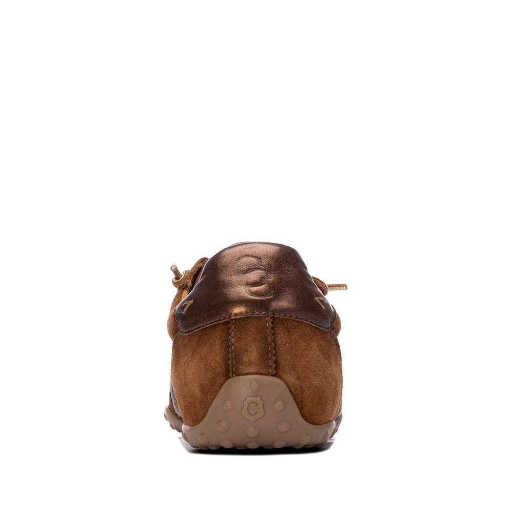 Carmela tan suede slip on sneaker
