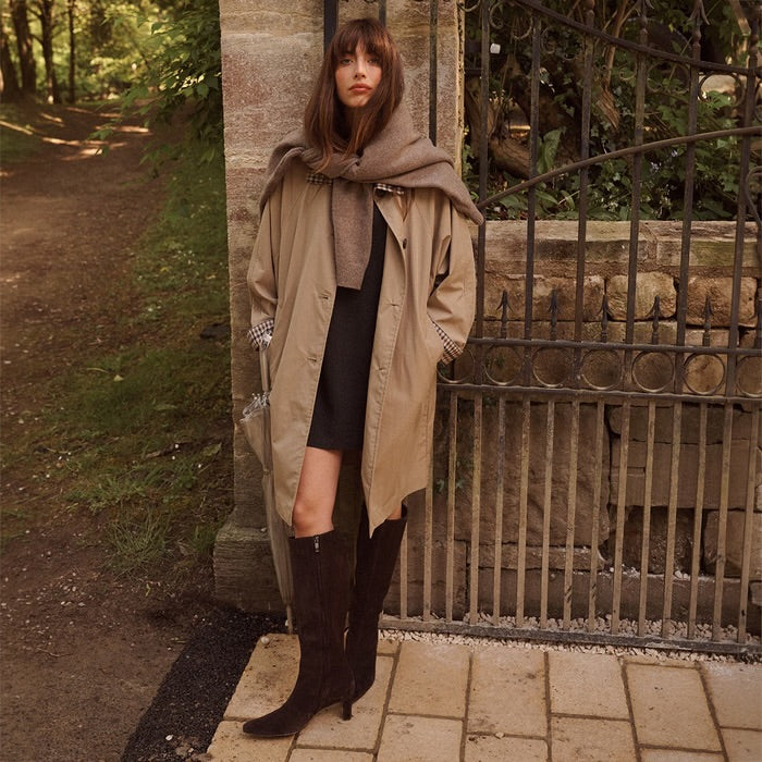 Paul green brown suede knee high boots